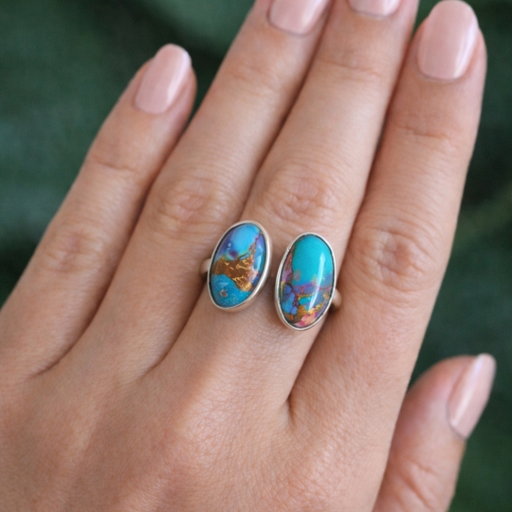 Turquoise and 925 Silver Women's Ring